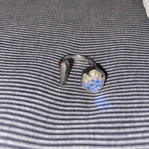 Kendra Scott adjustable ring dichroic glass